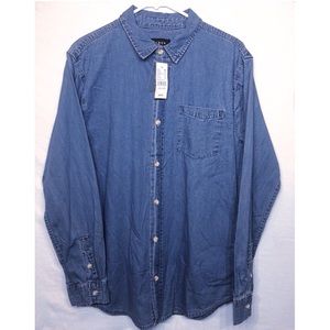Denim button up long sleeve shirt